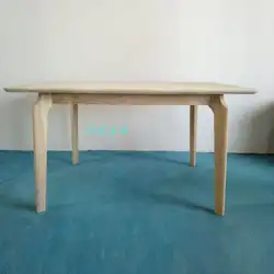 Nordic современный каучуковое дерево стол, без краски прямоугольная столовая, стол из массивной древесины, Прямая продажа с фабрики продажи