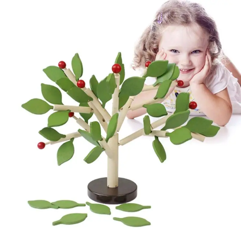 

Wooden Assembled Tree Montessori Plants Model Building Blocks Kids Learning Early Educational Toy