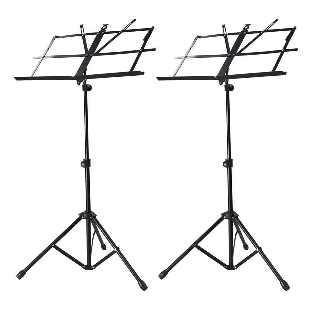 

2 Pack Adjustable Folding Tripod Sheet Music Stand with Bag