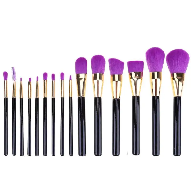 

15 Pcs Makeup Brush Professional Cosmetic Foundation Eyeshadow Eyeliner Lip Make Up Eye Brushes Maquiagem Brush Tools