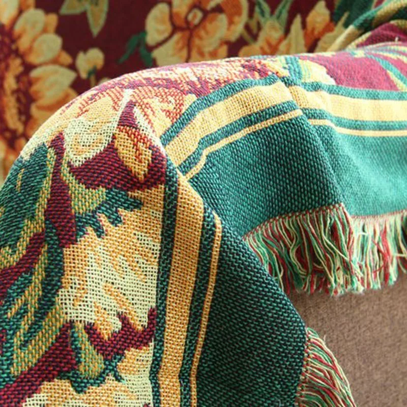 Хризантема Американский тканый полный высокое качество диван вязание одеяла декоративные ковры пледы
