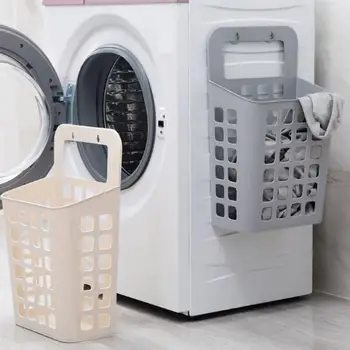 

Multi-Purpose Clothes Hanging Organizer Plastic Adhesive Storage Basket for Bedroom Bathroom Living Room