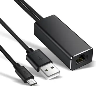 

Fire TV Stick Micro USB to RJ45 Ethernet Adapter with USB Power Supply Cable