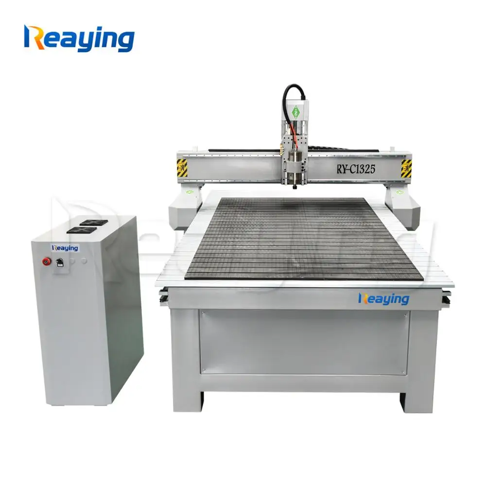 5KW CNC wood plywood MDF engraving cutter machine with T slot working table RY C1325in Wood