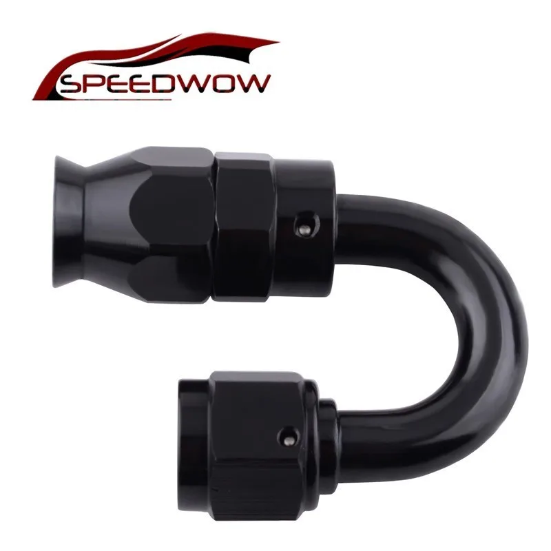 

SPEEDWOW AN6 Aluminum 180 Degree Swivel PTFE Fitting Adaptor To Female AN Reusable Hose End Adapter For PTFE Hose Line