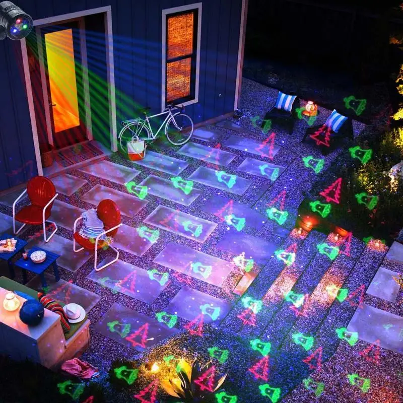 

Laser Light Outdoor stage Light Spotlight IP65 Waterproof Show Projector for Xmas Holiday Parties Festival Garden Decoration