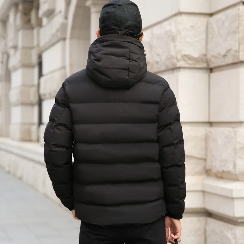 Большой плюс размер 8XL 7XL мужская зимняя куртка модная с капюшоном теплая пуховая