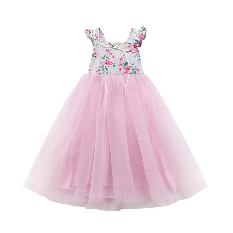 

CANIS Toddler Baby Kids Flower Girl Dress Lace Summer Princess Party Wedding Bridesmaid Dress Long Sundress Baby Girls Dresses