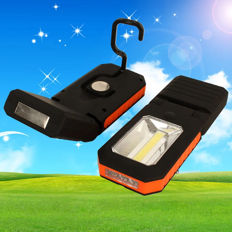 

COB LED Working Lamp Repair Light Magnetic Working Folding Hook Pocket Torch Inspection Tool Emergency Flashlight Tent Light