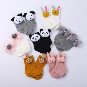 

Lot 2 Pairs Baby Toddler Socks Cotton 0 to 5 Year Cute Girl New Born Kids