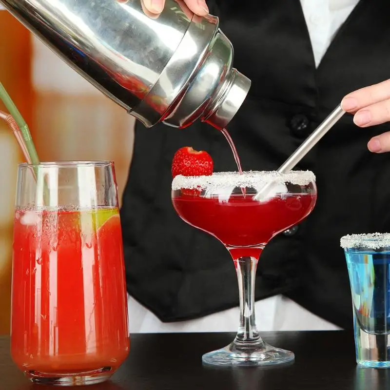 

Fashion Kitchen Tools Reusable Folding Drinking High Quality Straw Stainless Steel Durable Retractable Straw w/Brush