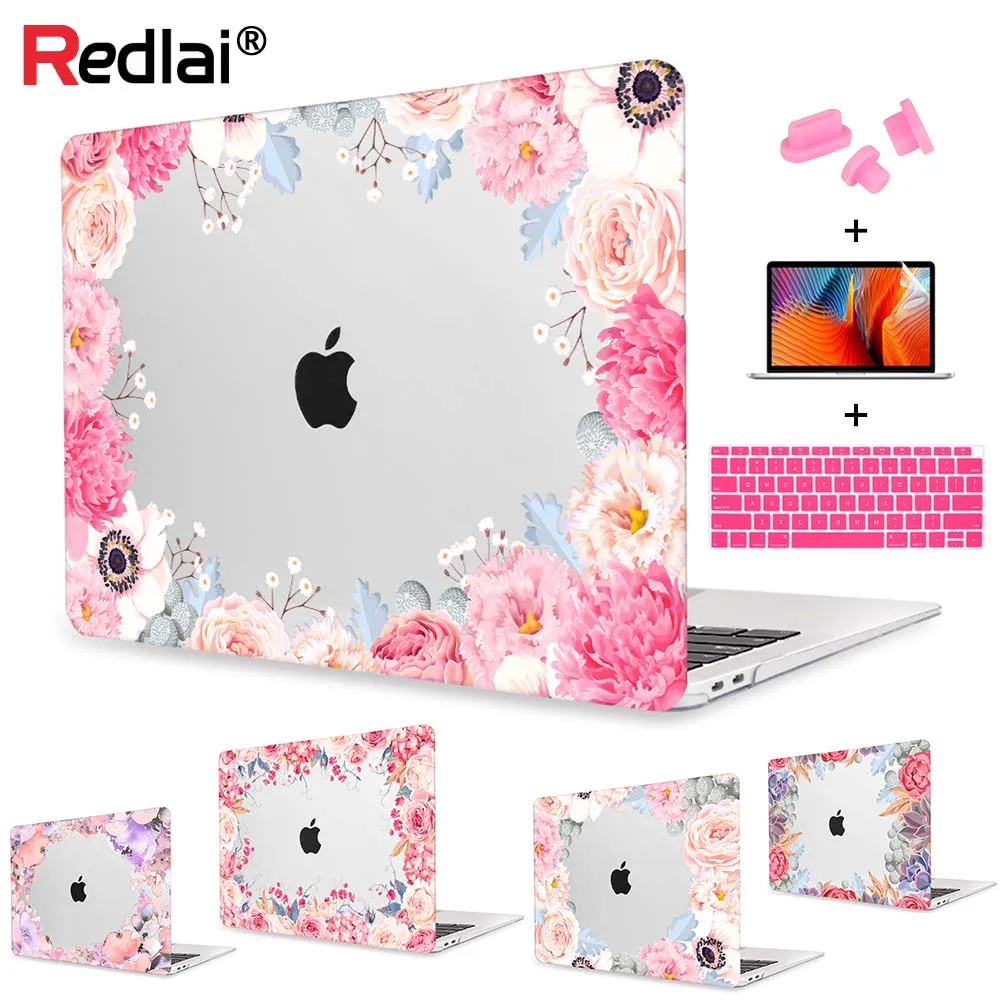 Чехол с кристальным принтом клавиатурой Защитная пленка для экрана MacBook A1932 Air Pro