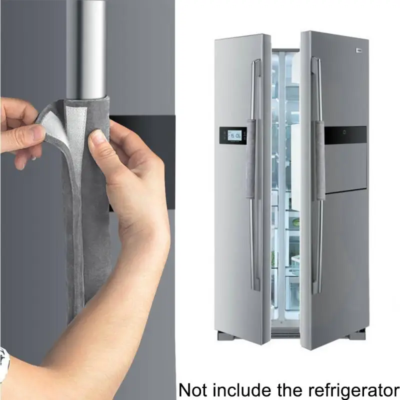 

1 Pair Fridge Refrigerator Handle Cover Microwave Cover Economic Flannelette Home Kitchen Dustproof Oven