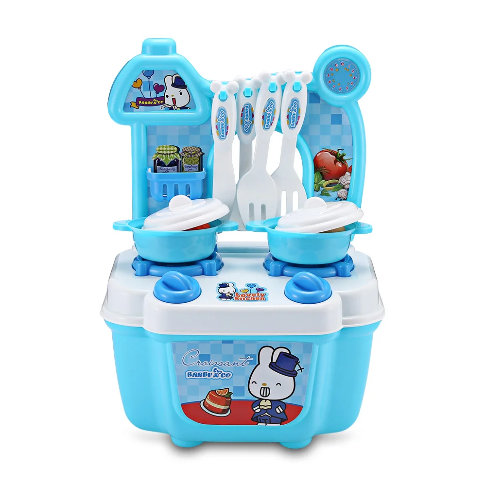 

Kids Household Play set Children Pretend Play Simulation Kitchen Cooking Model Toy Play set Kitchen Toy Set With Portable Box