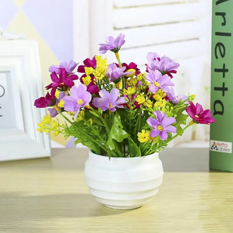 1pcs Artificial Flowers high quality bouquet Jump Orchid Chrysanthemum Silk Flower Dried Flowers Home Decoration Wedding Flower