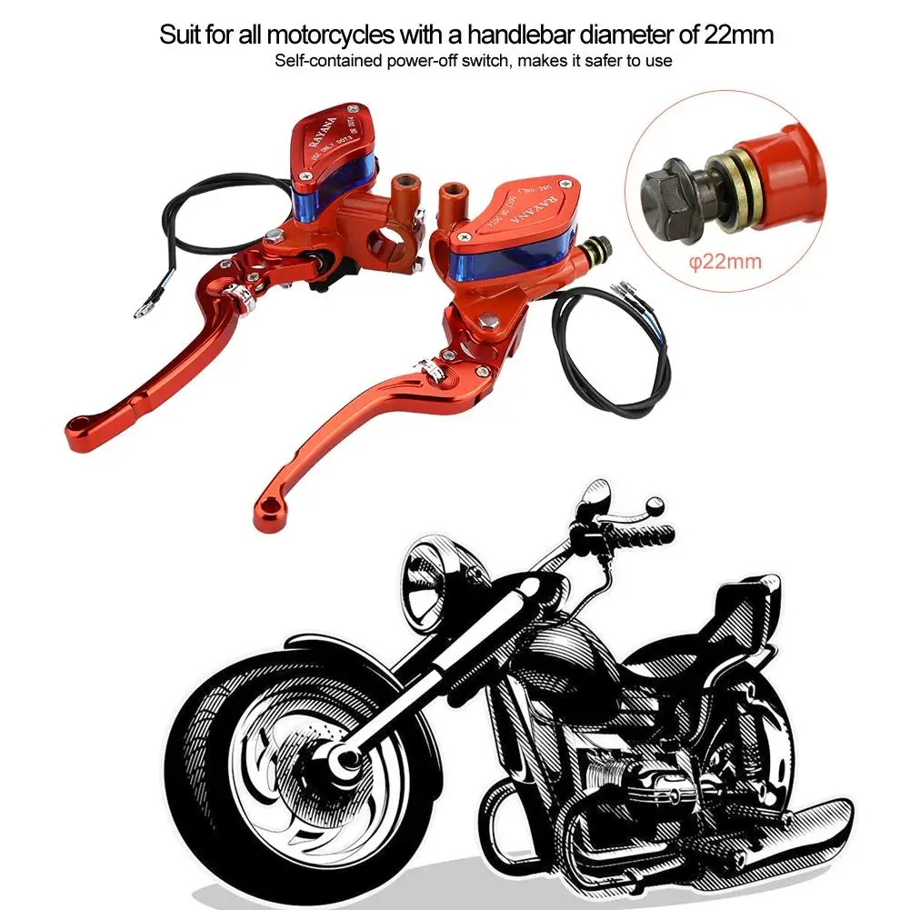 Motorcycle Brake Pump 22mm Universal CNC Roller Adjustment Hydraulic Aluminum Alloy Black/Orange/Titanium |
