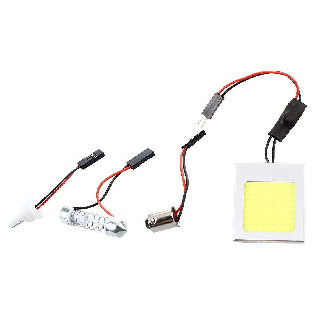 

Light Panel 48 COB LED Panel White DC 12V 3.5W + Festoon module + T10 + BA9S Adapter