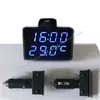 3IN1 Digital LED Voltmeter + Thermometer+ clock DC 12v Car Cigarette Lighter Socket Monitor auto Voltage time temp Meter ► Photo 1/5