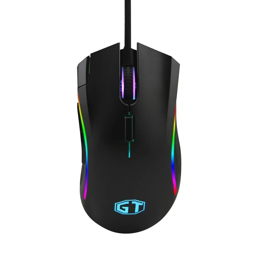 Delux M625 A3050 RGB игровая мышь с подсветкой 4000 DPI 7 программируемых кнопок USB проводные