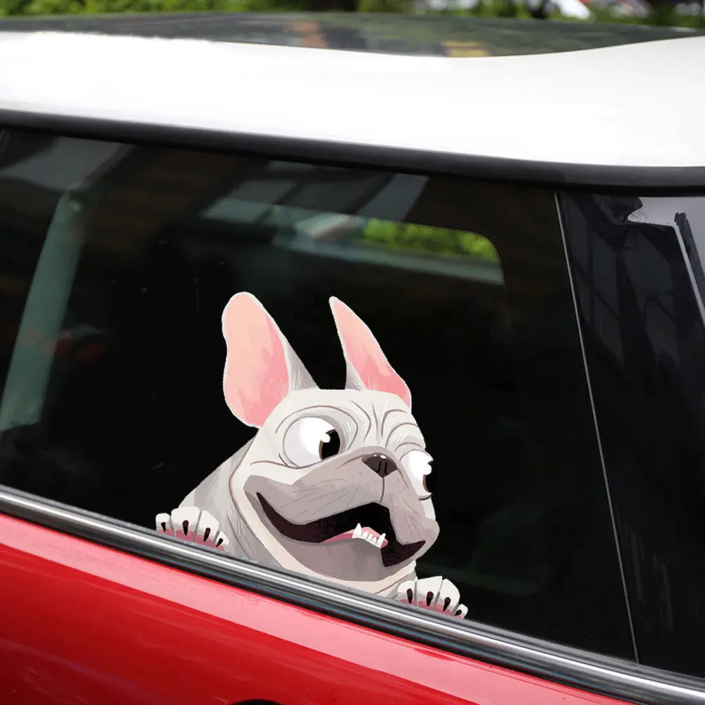 Новая забавная 3D Мопсы Водонепроницаемая виниловая, на окно автомобиля наклейка милый питомец, щенок ноутбук багажная наклейка