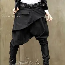 27-44 мужская одежда Твинсет повседневные штаны Висячие промежности брюки большой промежности брюки размера плюс