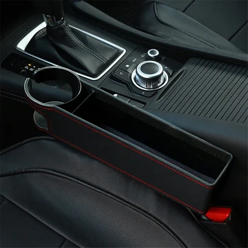 

Universal Car Seat Gap Storage Box Multi-function Organizer Pocket Seat Crevice Leather Box Auto Accessories 1pc