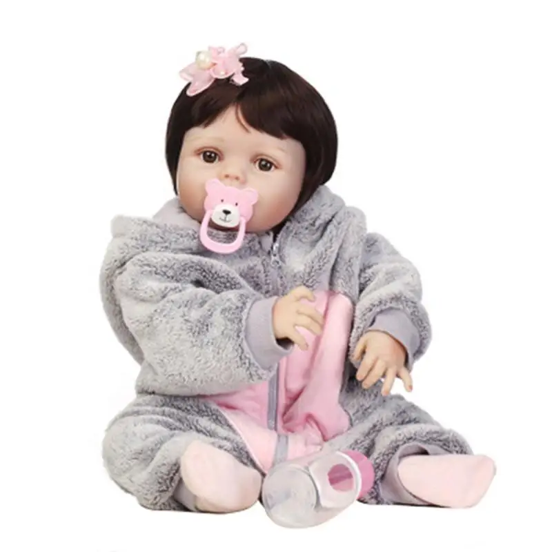 56 см Милая имитационная Кукла реборн девочка кукла игрушки новорожденная принцесса малыш девочки младенцы кукла ребенок купать игрушки Bebe