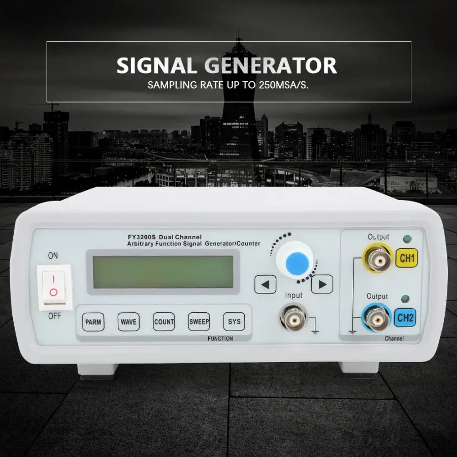 1 комплект функция генератор FY3200S AC85-260V цифровой DDS двухканальный генератор частоты DDS модуль 20 МГц