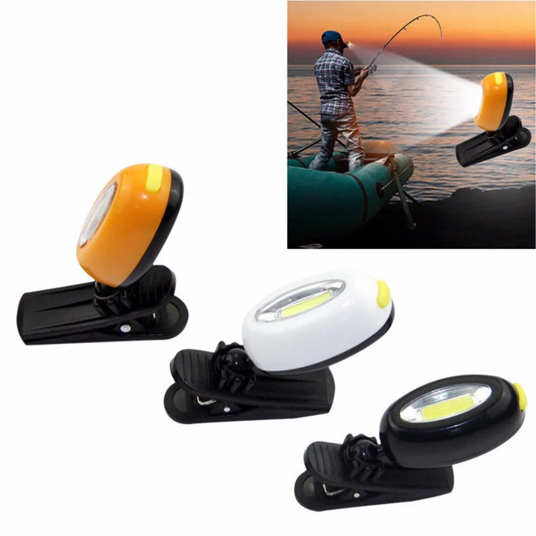 IKVVT Clip on LED Cap Hat Light Headlight Camping For Hiking Fishing