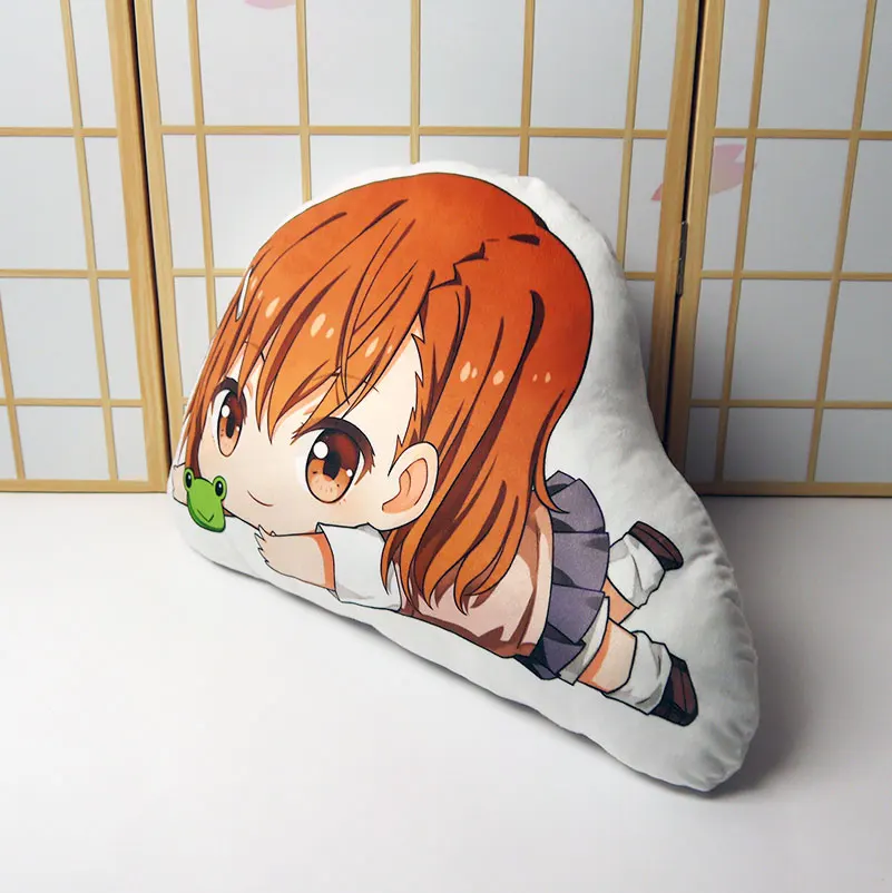 Toaru Kagaku no Railgun Подушка Игрушка Аниме Misaka Mikoto короткая плюшевая Мягкая Милая девочка кукла двухсторонняя наволочка 50 см для подарка