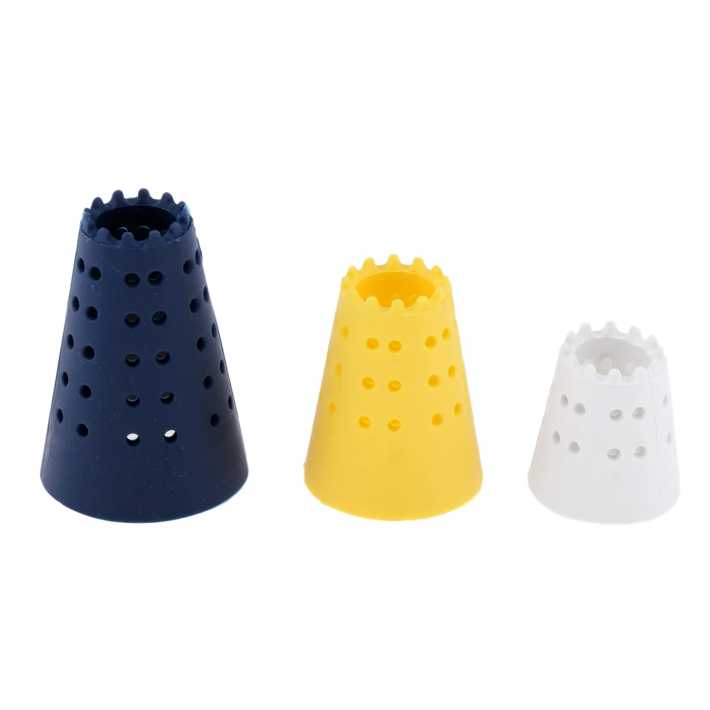 3Pcs Lightweight Rubber Rubber Golf Tees Winter Tee Set with Different Height Navy Blue Yellow White For Golf Training Practice
