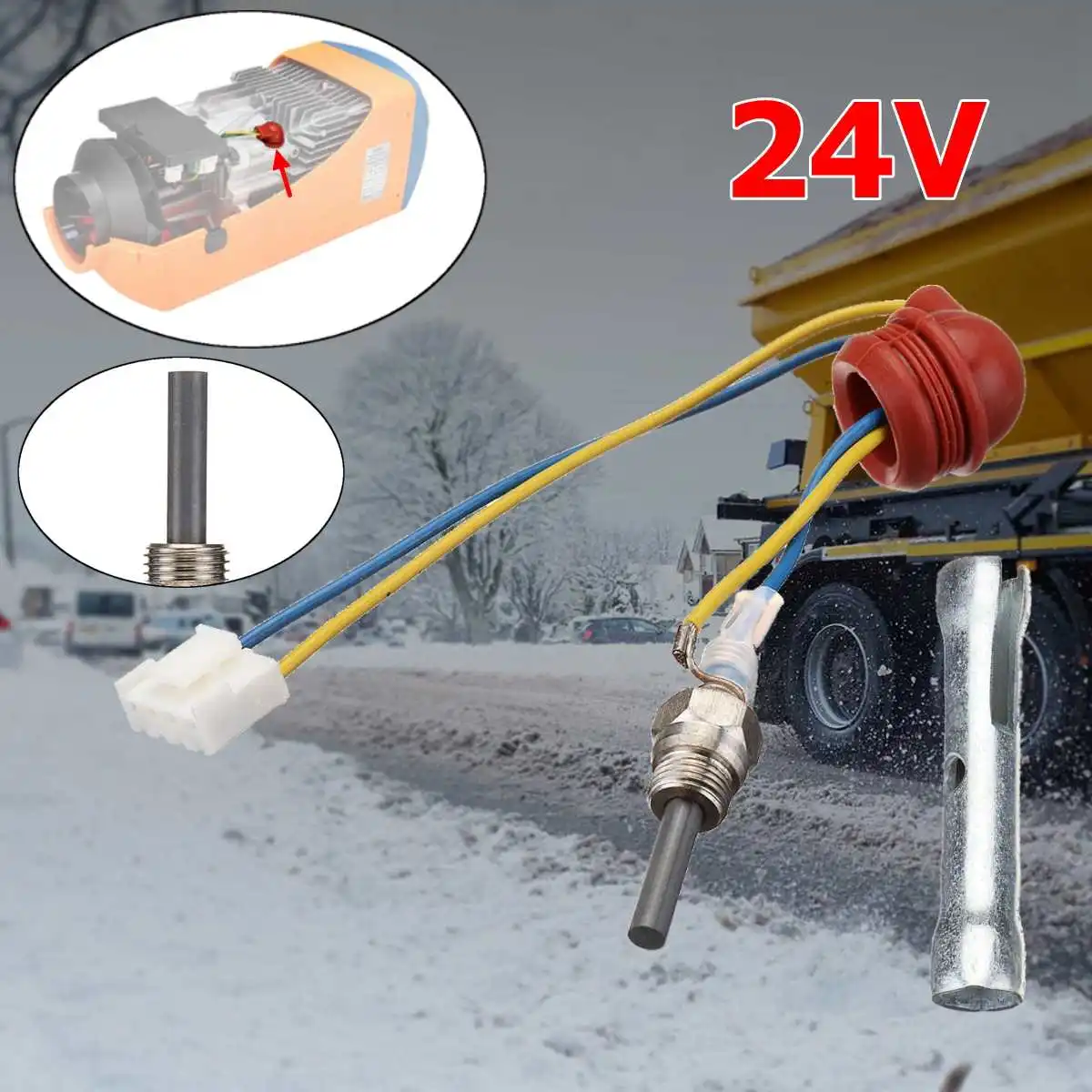 24V D iesel Car Air Heater Glowpin Glow Pin Car Spark Plugs Ignition