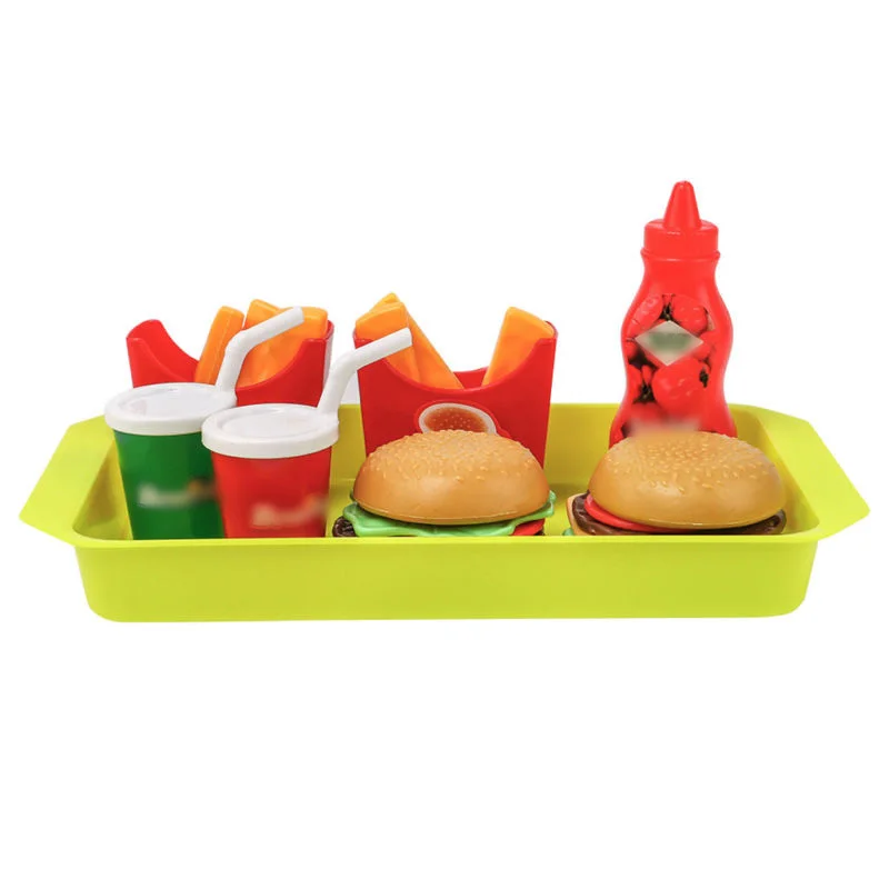

8 PCS Simulation Fast Food French Fries Hamburger Set Kids Food Play Toy Gift