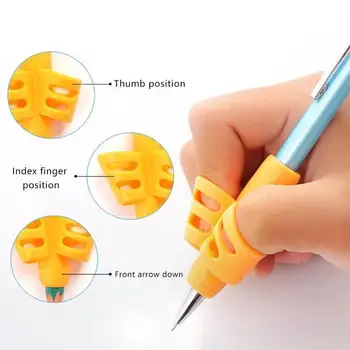 

3pcs Children Writing Pencil Holder Kids Learning Practise Pen Aid Grip Posture Correction Device Pencil Set