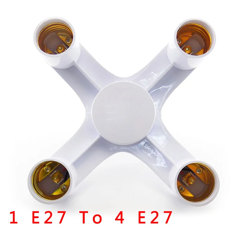 

1 E27 to 4 E27 lamp Split holder LED Light Base Lighting Socket Splitter Adapter plug Converters for Lamp Bulb