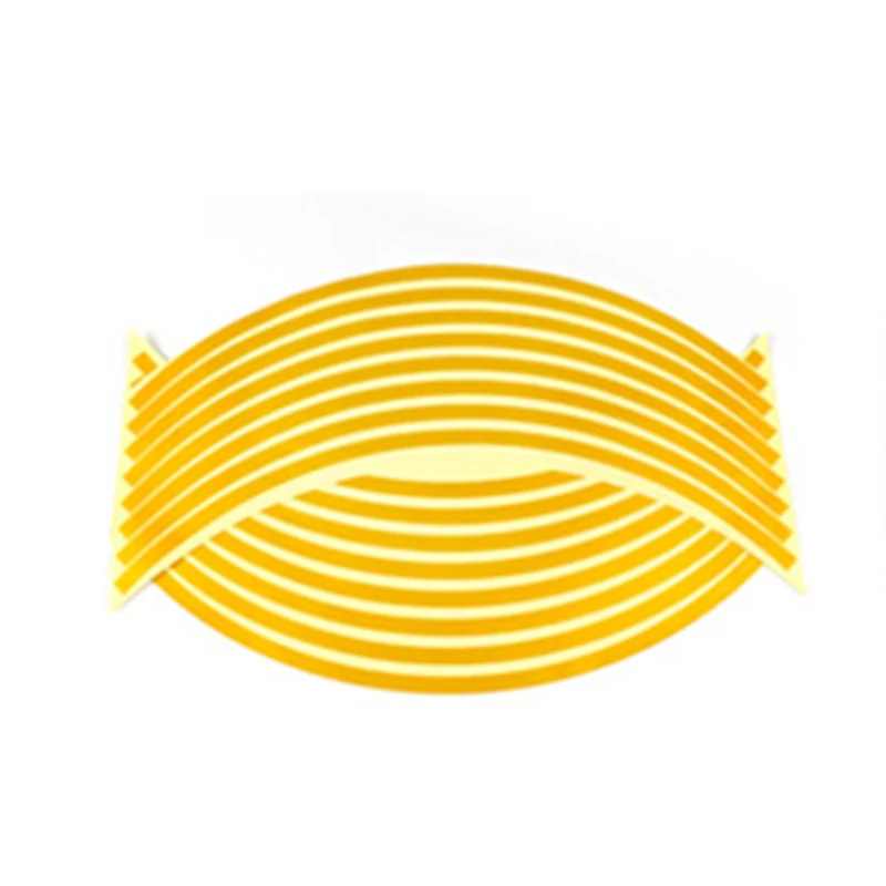 

16 Strips Motorcycle Car Wheel Stickers Reflective Rim Stripe Tape Decal Decor