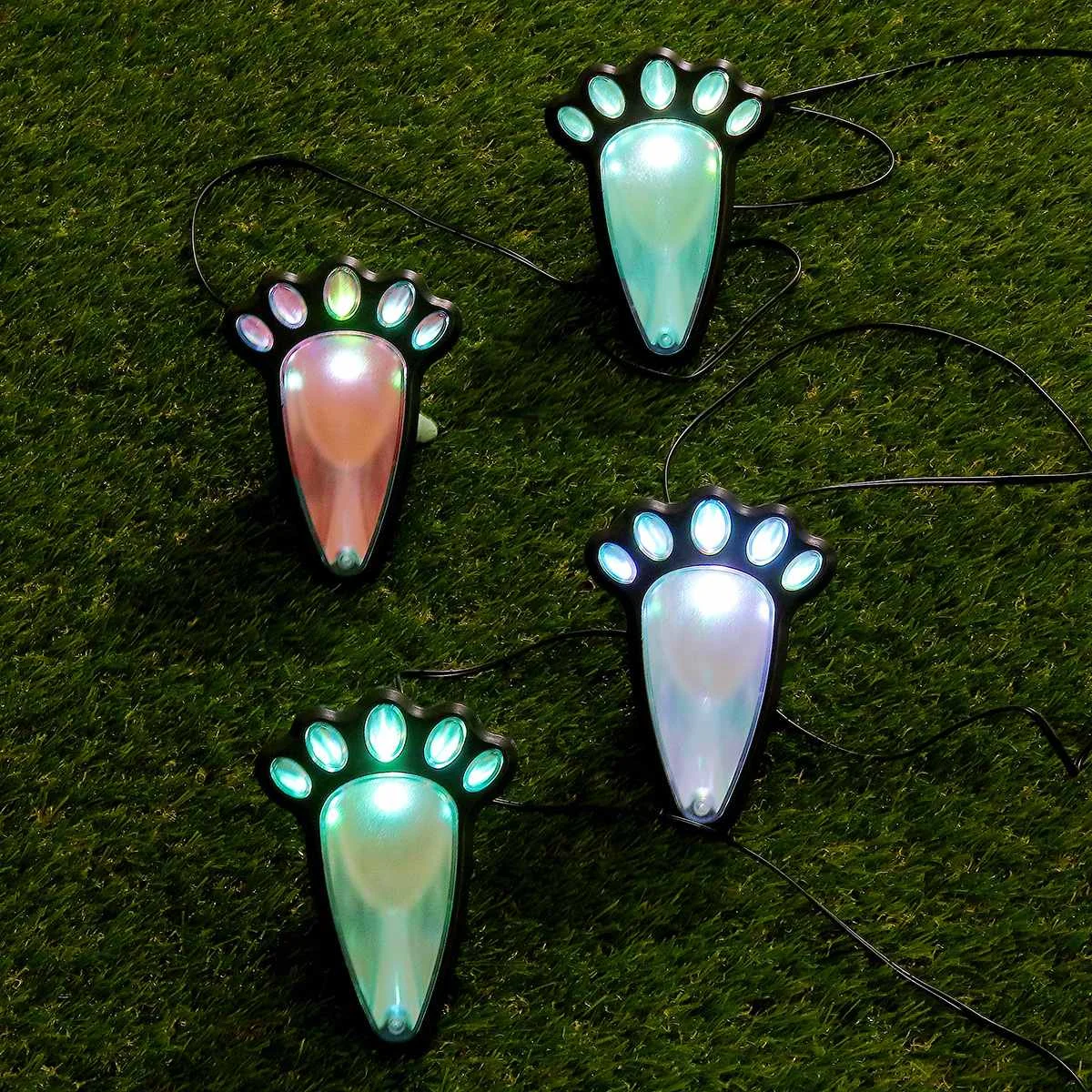 

Mising 4pcs Solar Power Bear Claw Lamp Lawn Lamps Light Control Outdoor LED Landscape Light For Home Garden Yard Decoration