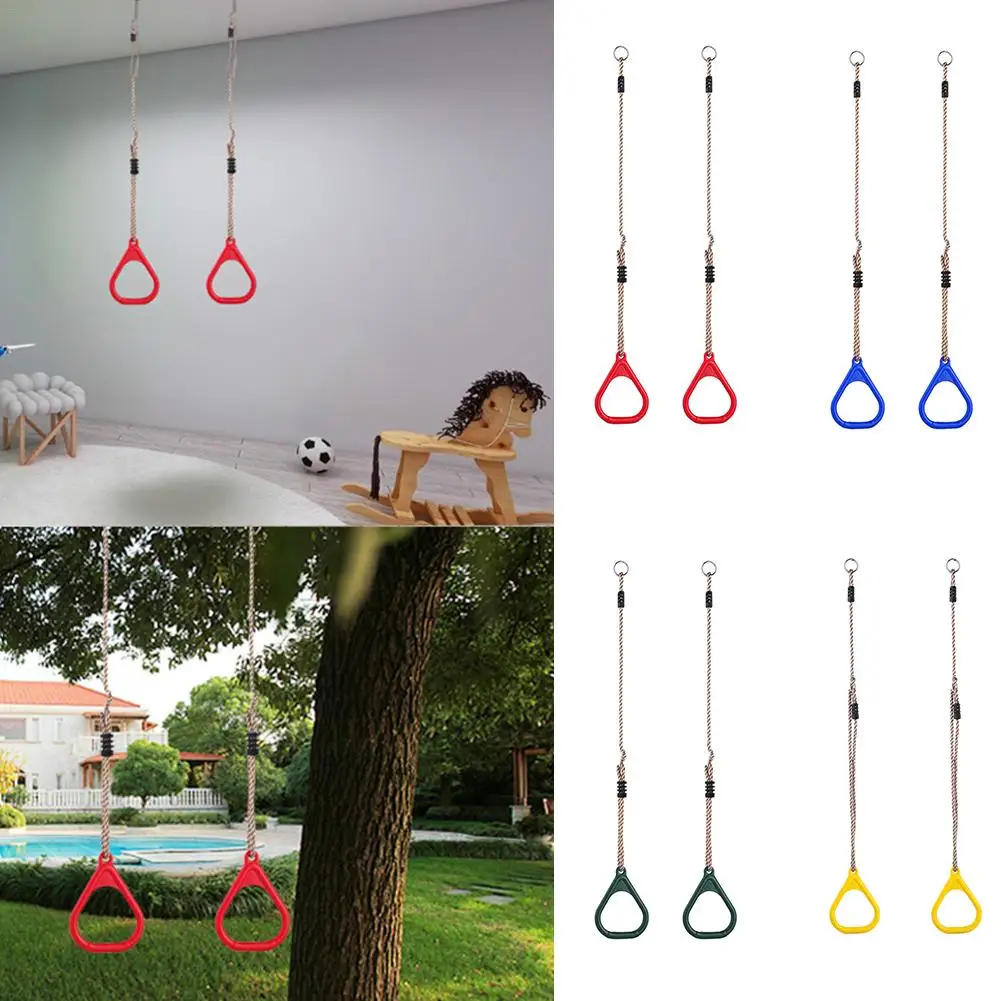 

Kids Children Game Playground Flying Gym Rings Pull Up Ring Fitness Sports & Outdoor Indoor Pull-ups Gym Swing Games Equipment