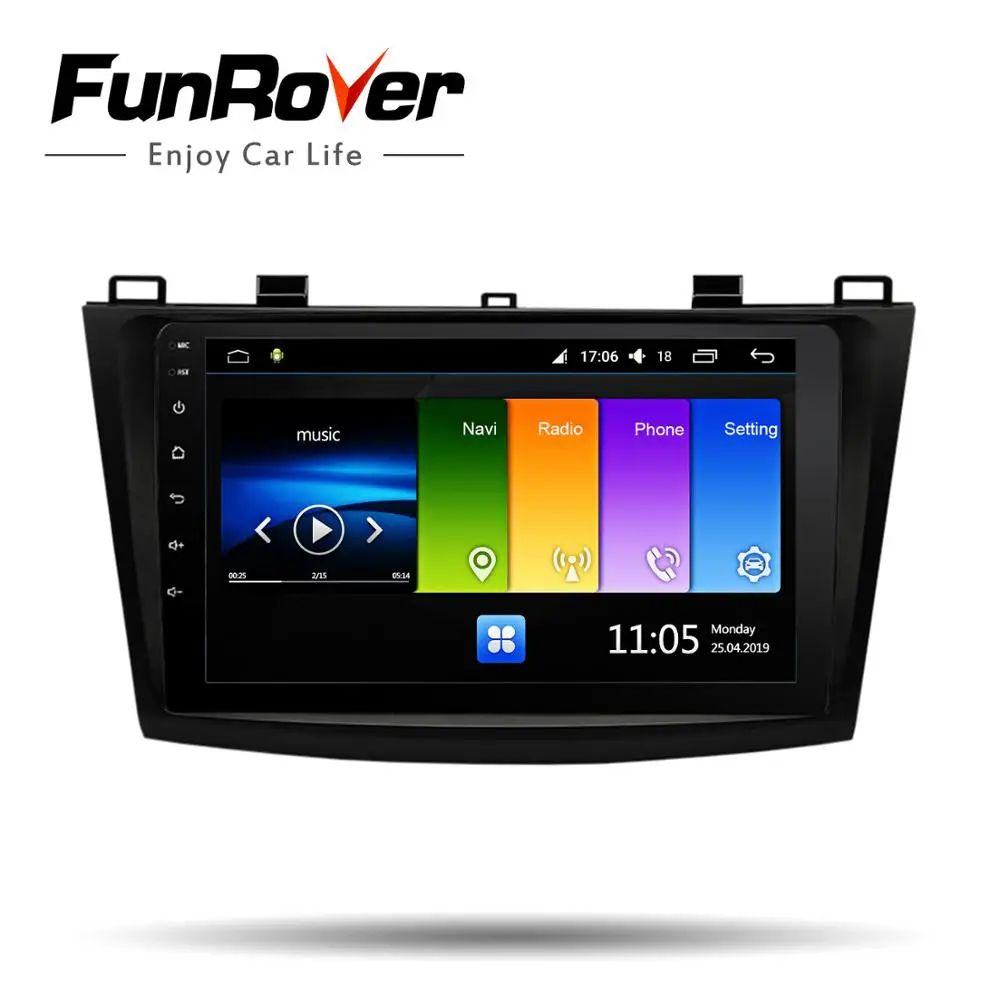 Flash Deal FUNROVER android 9.0 2.5D+IPS 2 din car radio multimedia player For Mazda 3 Axela 2011-2013 dvd gps navigation stereo vedio DSP 2