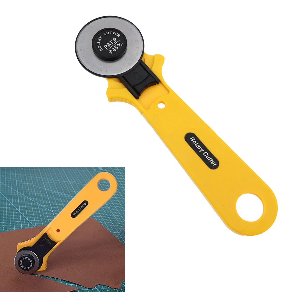 

28/45mm Rotary Cutter Patchwork Roller Cutter Wheel Round Knife Cloth Knife Leather Craft Fabrics Cutter DIY Sewing Accessories