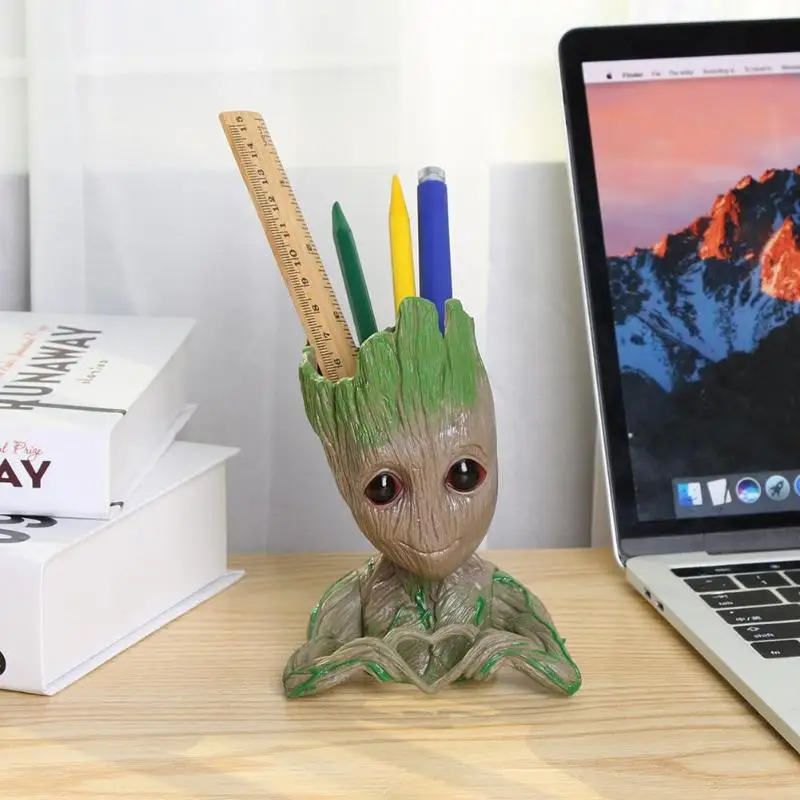 

PVC Baby Groot Flowerpot Flower Pot Planter Action Figures Tree Man Cute Model Toy Pen Pot Garden Flower Pot Planter