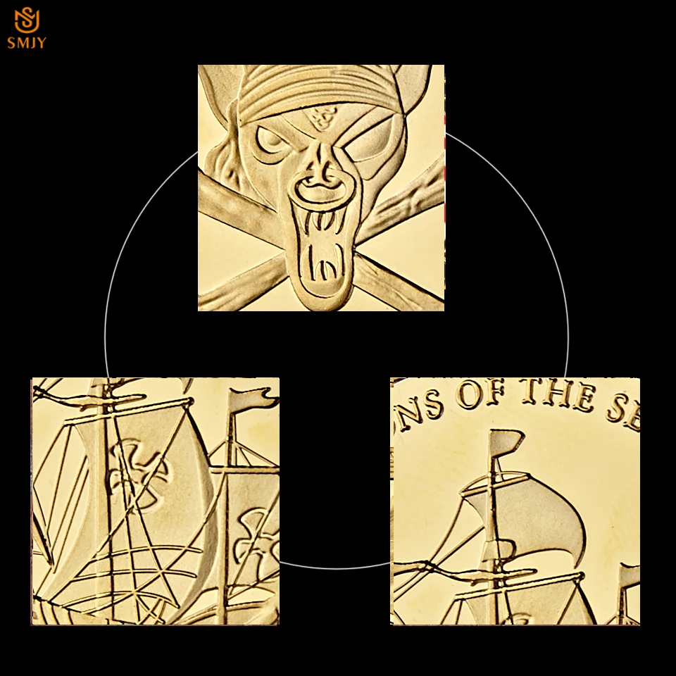 5 шт./лот позолоченная металлическая монета Corsair Lion of The Sea Running Wild Treasure Gold Challenge