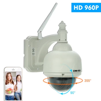 

OWSOO 4.2" HD 960P Wireless WiFi PTZ IP Camera 2.8~12mm Auto-focus 1/4’’ CMOS 22pcs IR lamps IR-CUT Waterproof Night Vision