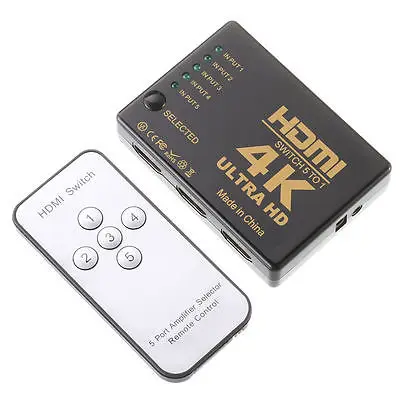 3D 4K 1080P 5 портов HDMI переключатель разветвитель концентратор + ИК пульт