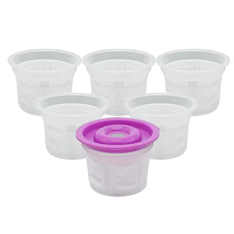 

High Quality Plastic 5pcs Disposable Coffee Capsule Filters for Keurig Nespresso Coffee Machine with Cup Support Dropshipping