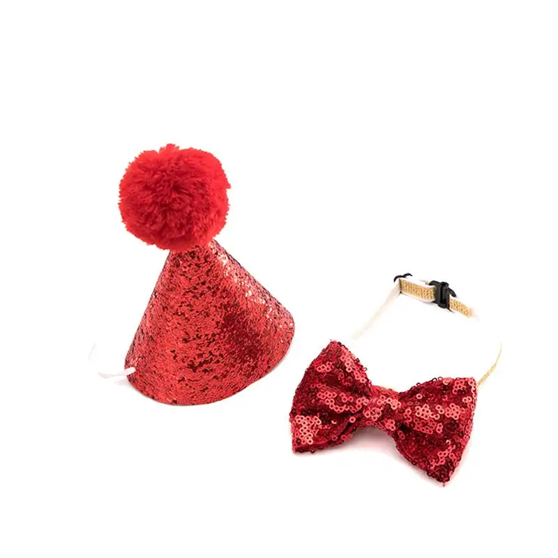 

Cute Adorable Cat Dog Pet Birthday Party Hat with Bowknot Cosplay Costume Accessory Headwear (Random Color)