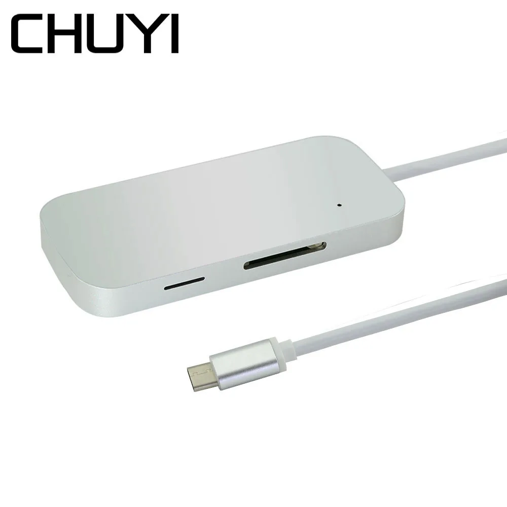

USB-C Hub With SD/Micro SD Card Reader 3 Port USB 3.0 Multi USB Splitter Adapter Type C HUB For Macbook Pro PC Accessories