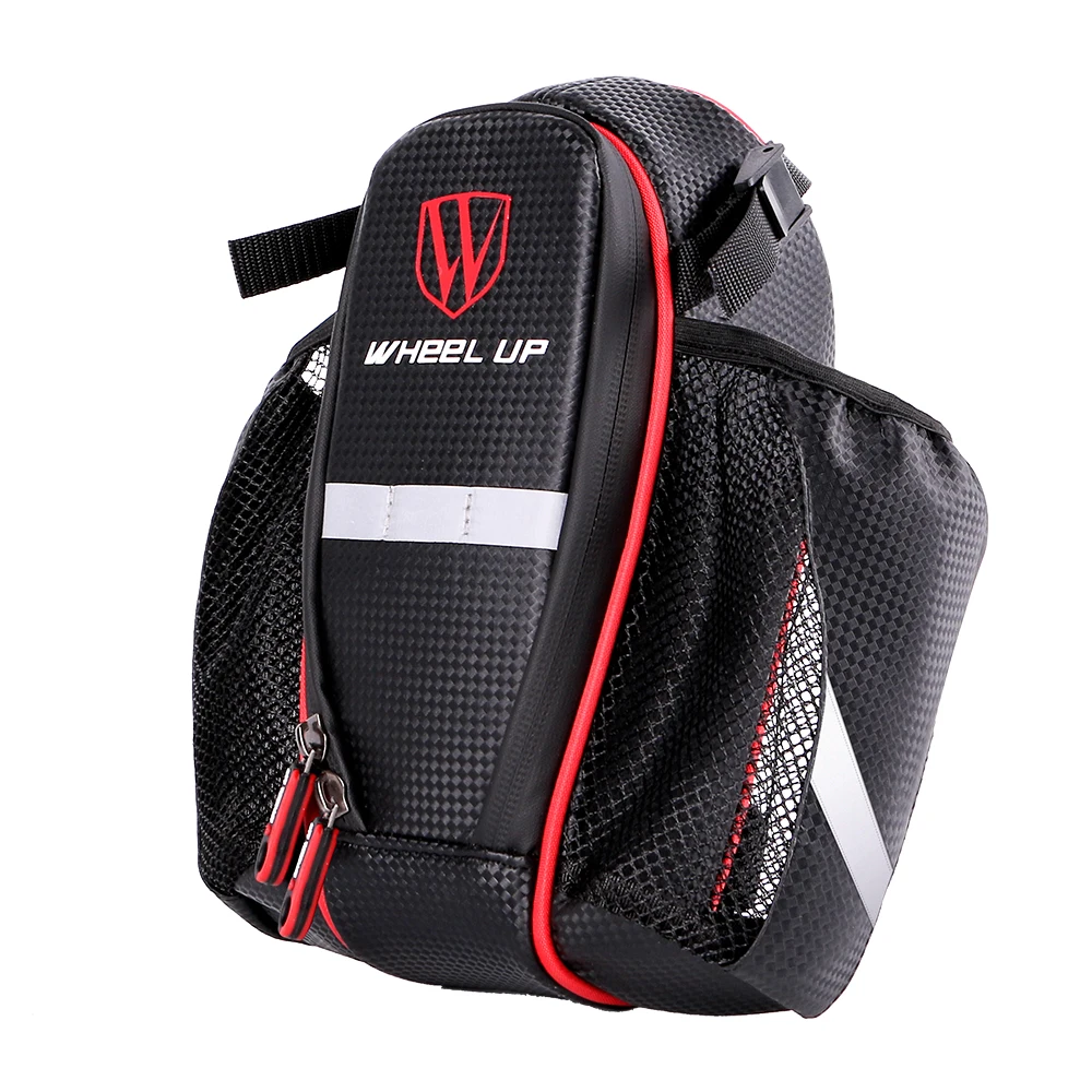 Bike Saddle Bag, Waterproof Bicycle Package Bike Back Seat Pouch with Water Bottle Holder for Mountain Bike Road Bike