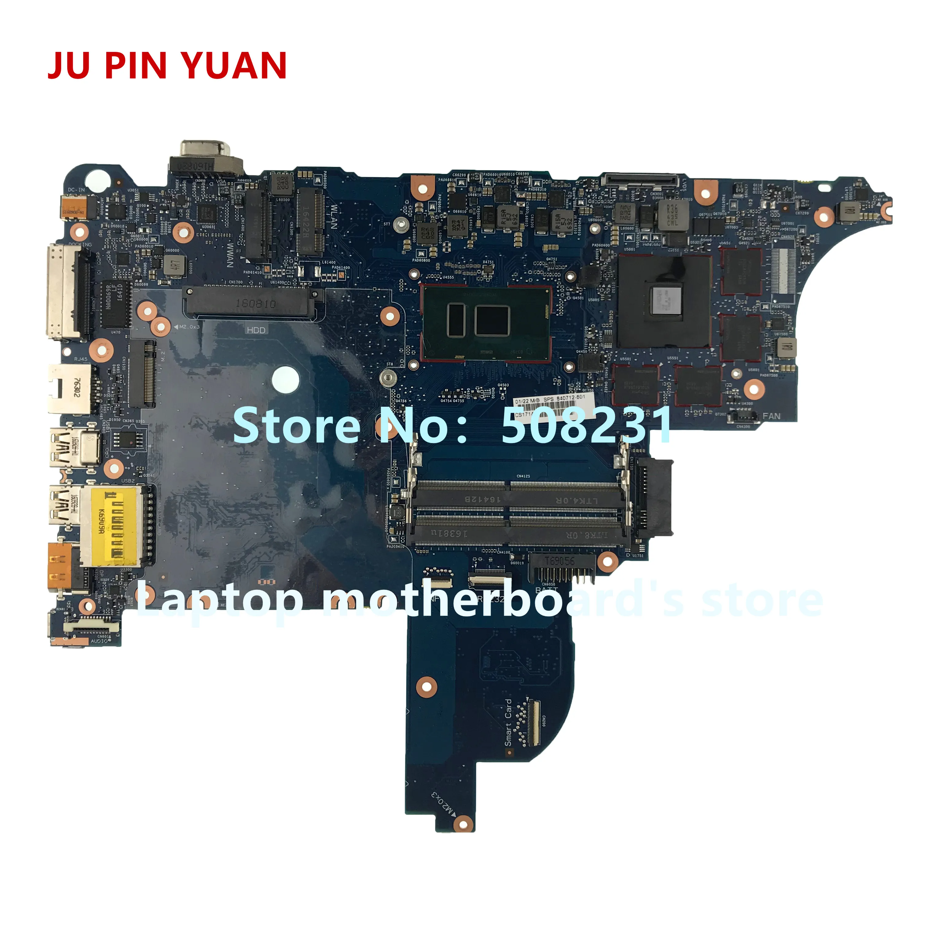 جو دبوس يوان 840712-001 840712-601 اللوحة الأم ل HP ProBook 650 G2 اللوحة المحمول 6050A2723701-MB-A01 I5-6300U بالكامل اختبار