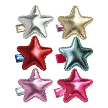 12 шт. заколки для волос ПУ в форме звезды декоративные милые белые заколки-бабочки для волос заколка для маленьких девочек дети